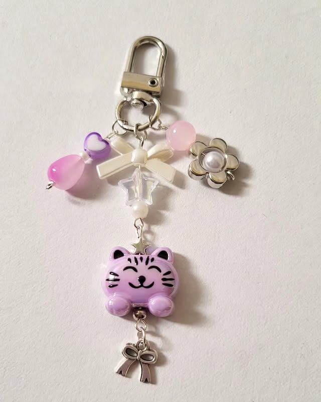Cute tiger bead bag charm